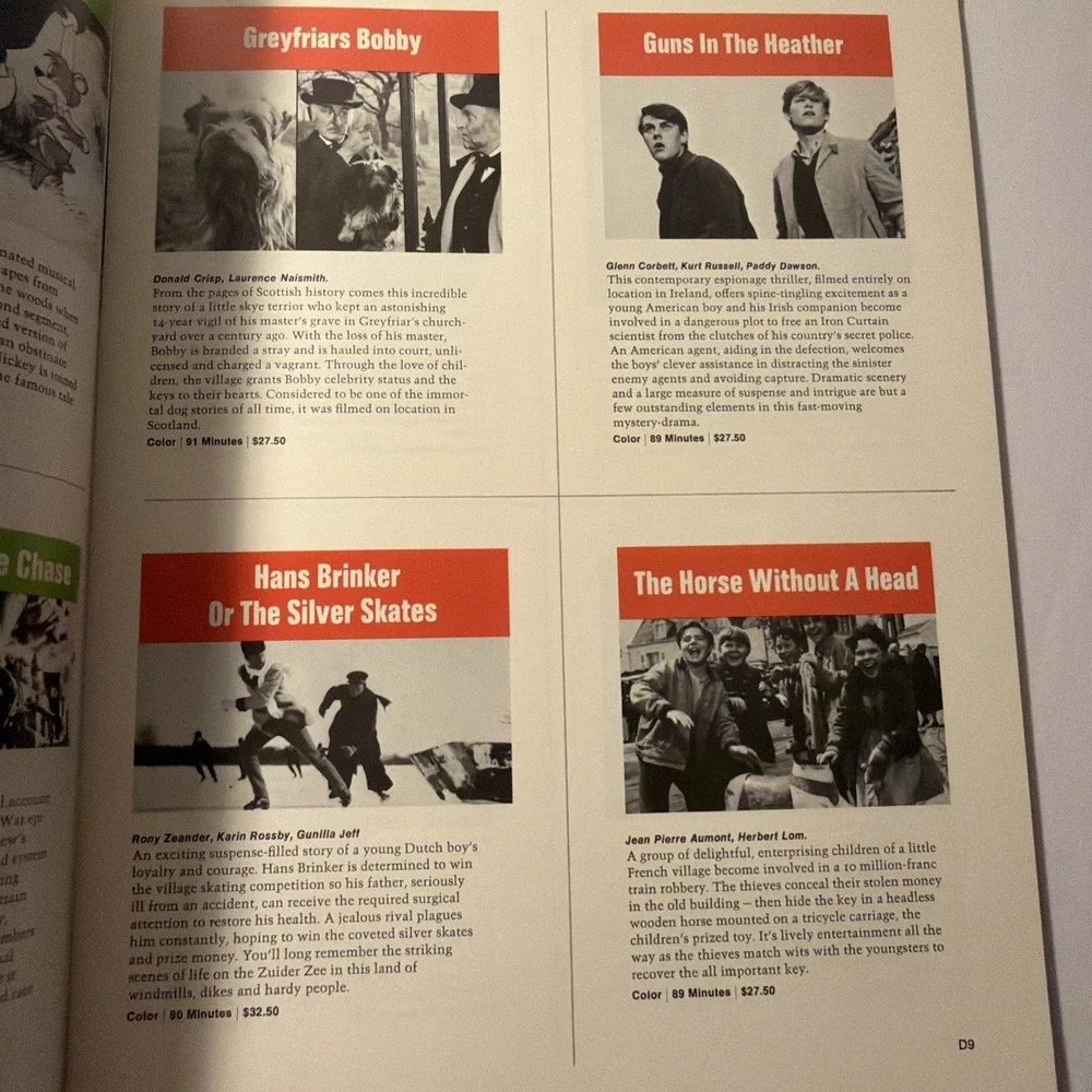 Walt Disney 1971-1972 Original Catalog 16mm Films For Rental Movie Magazine